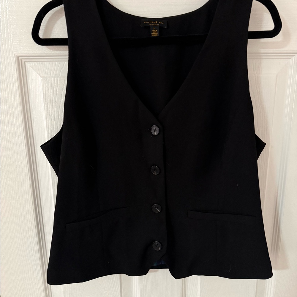 Current Air Black Tailored Button Vest – Size L